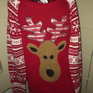 💚Justice Christmas Holiday Reindeer Sweater❤️